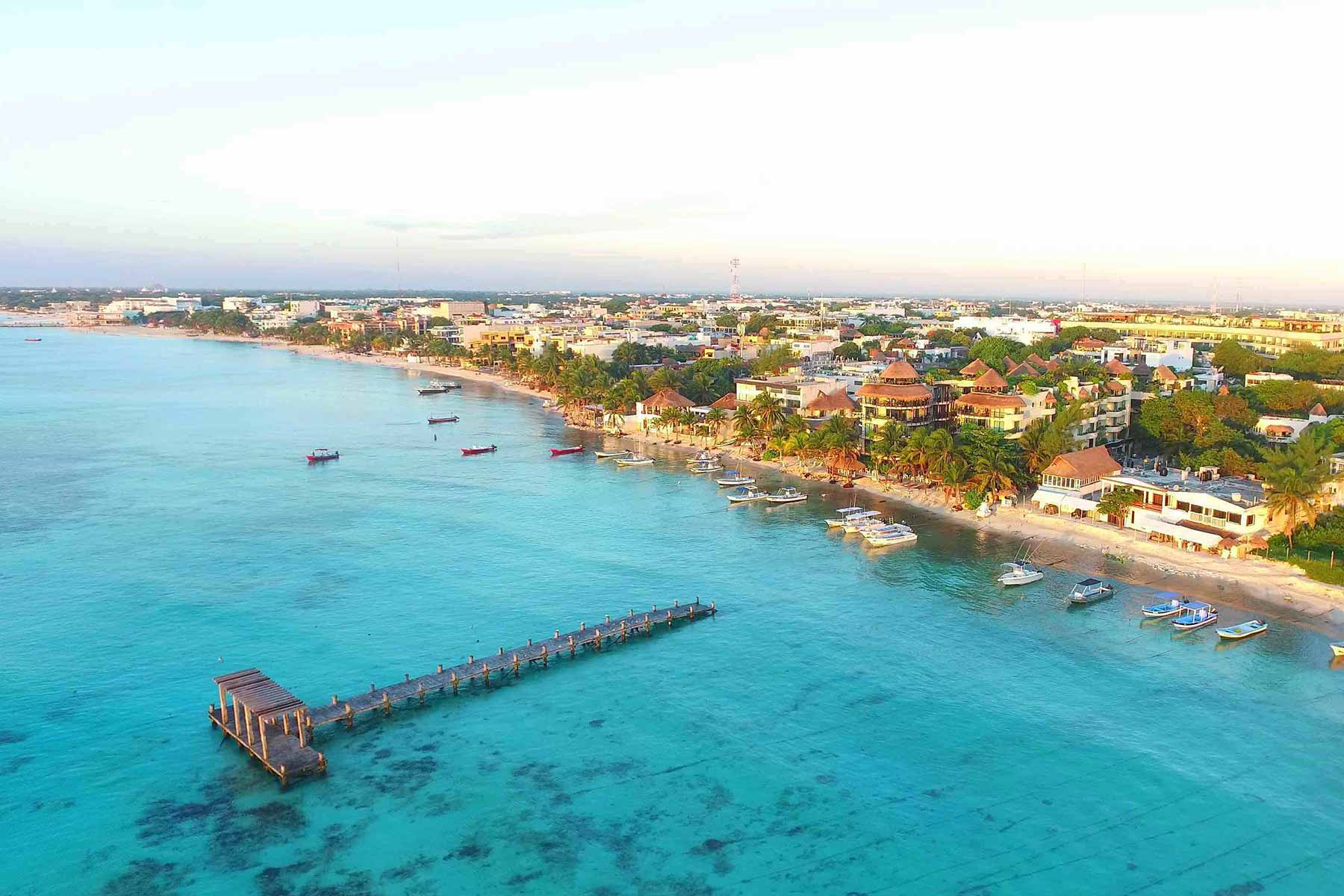 vista aerea de playa del carmen, México