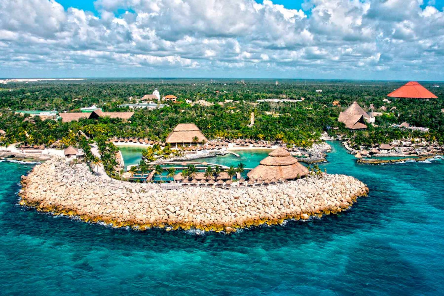 Vista aerea de Xcaret