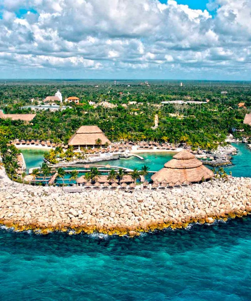 Vista aerea de Xcaret